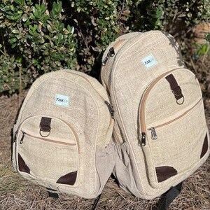 Everyday Carry Hemp Backpack Mini Travel Daypack Practical Essentials Carrier Eco Friendly Design Sustainable Material Organic Fiber Small Rucksack Compact Size Functional Storage Himalayan Nepal Inspiration Adventure Companion Lightweight