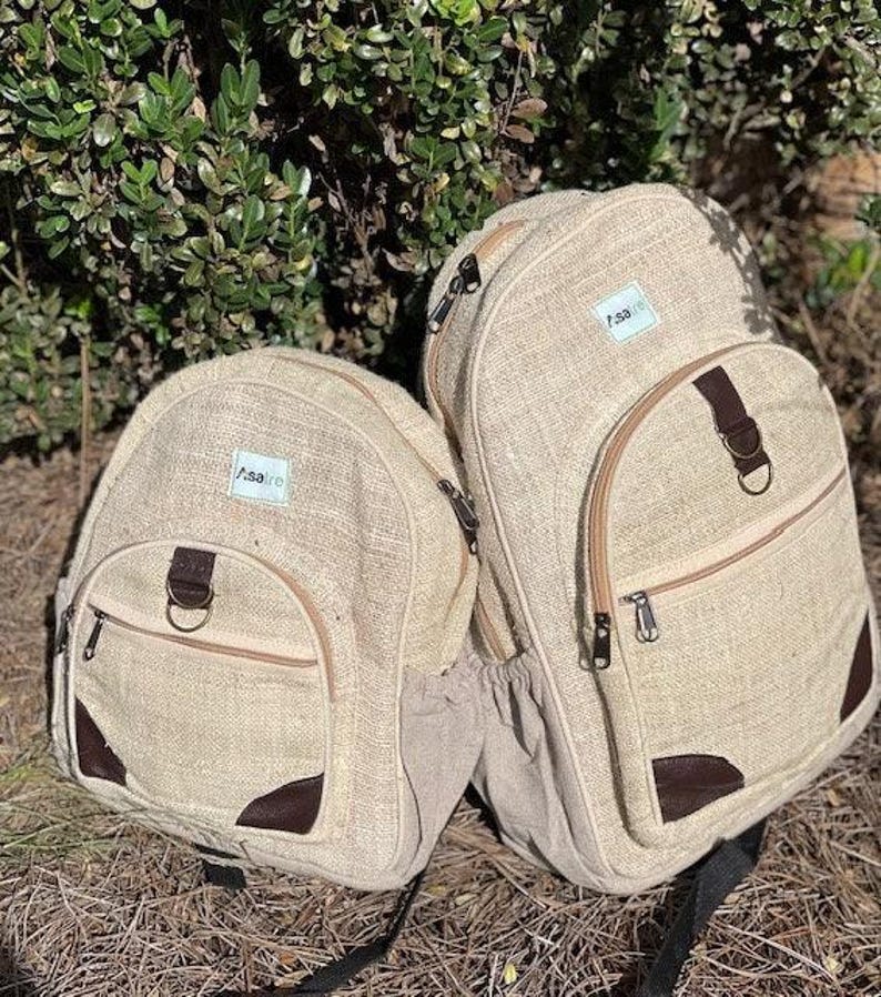 Everyday Carry Hemp Backpack Mini Travel Daypack Practical Essentials Carrier Eco Friendly Design Sustainable Material Organic Fiber Small Rucksack Compact Size Functional Storage Himalayan Nepal Inspiration Adventure Companion Lightweight