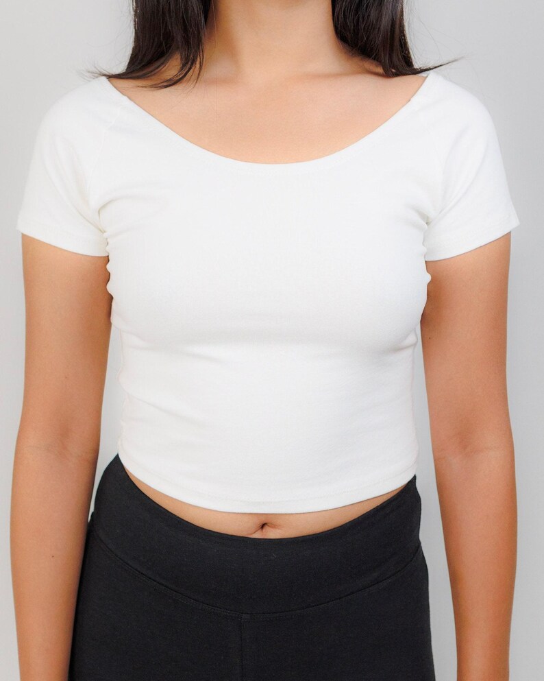 Henneptopje • Sportkleding Duurzame kleding Fitnesskleding Natuurlijke stof • Yogashirt Milieuvriendelijk ademend materiaal Trainingstop White