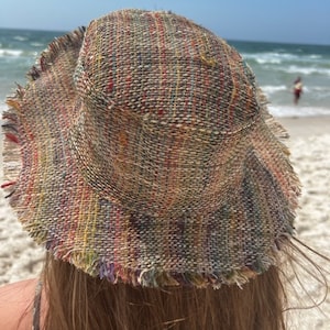 Hemp Sun Hat, Unisex Beach Sun Hat, The Ansley Sunhat, Asatre Natural Hippie Hat, Unisex, Handmade in Nepal, Eco-friendly Hat image 10