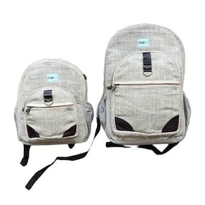 Small Rucksack Hemp Material Mini Backpack Perfect Size Essentials Carrier Travel Daypack Hiking Bag Eco Friendly Design Sustainable Accessory Organic Fiber Construction Himalayan Nepal Crafted Everyday Carry Practical Solution Adventure
