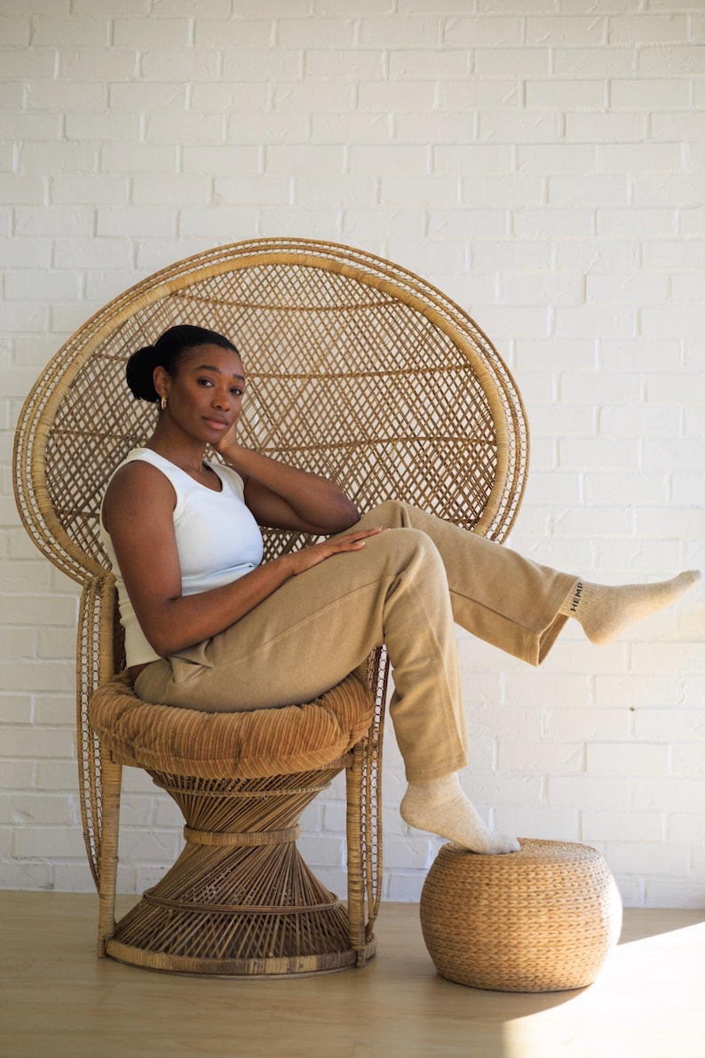 Hemp Sweatpants for Women • Fleece Sweatpants • Organic Cotton Lounge Pants • Eco-Friendly Sustainable Pants, Asatre image 4