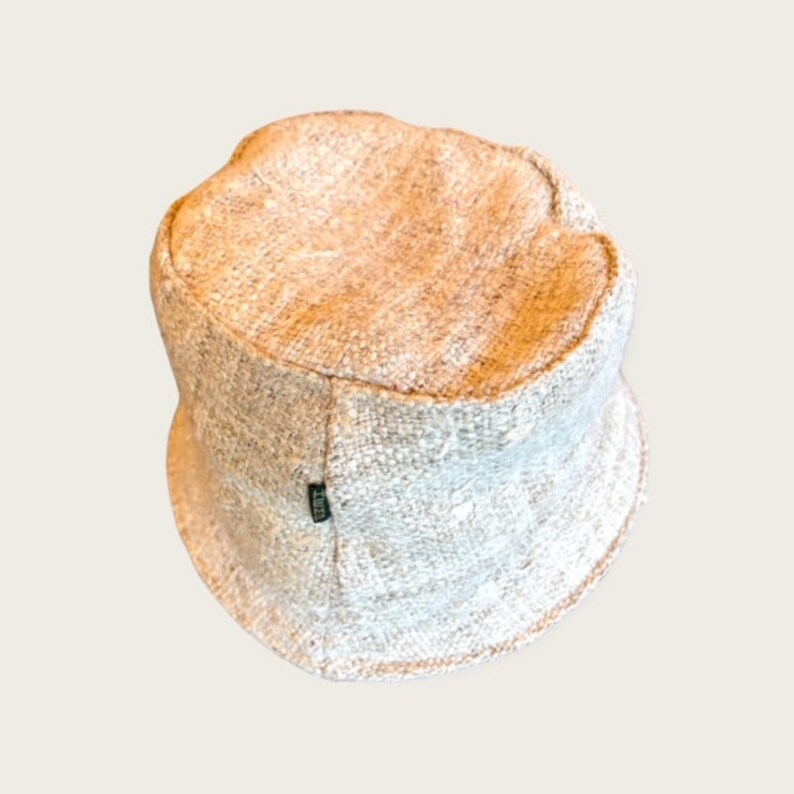 Hemp Bucket Hat, Beach Panama Sun Hat, Natural hippie Hat, Unisex, Solid Color Hemp Bucket Hats Natural