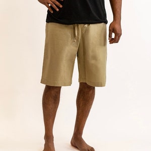 Hemp Shorts for Men Linen Shorts Hemp Organic Cotton Shorts Summer Casual Short Asatre Eco-Friendly Lightweight Natural Sustainable Clothing