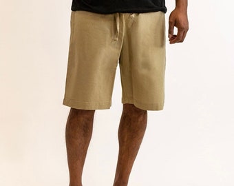 Hemp Shorts for Men Linen Shorts Hemp Organic Cotton Shorts Summer Casual Short Asatre Eco-Friendly Lightweight Natural Sustainable Clothing