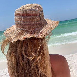 Hemp Sun Hat, Unisex Beach Sun Hat, The Ansley Sunhat, Asatre Natural Hippie Hat, Unisex, Handmade in Nepal, Eco-friendly Hat image 7