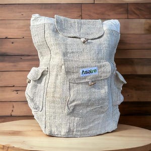 Mochila de cáñamo • Bolsa de viaje • Bolsas ecológicas • Bolsas sostenibles • Mochila ligera de senderismo y aventura • Mochila escolar • Bolso artesanal bohemio para campus