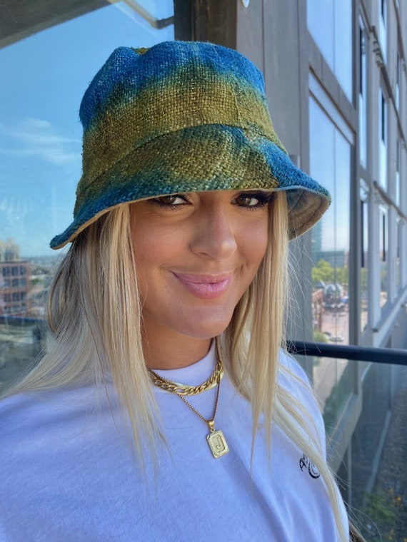 Hemp Tie Dye Bucket Hat Beach Panama 