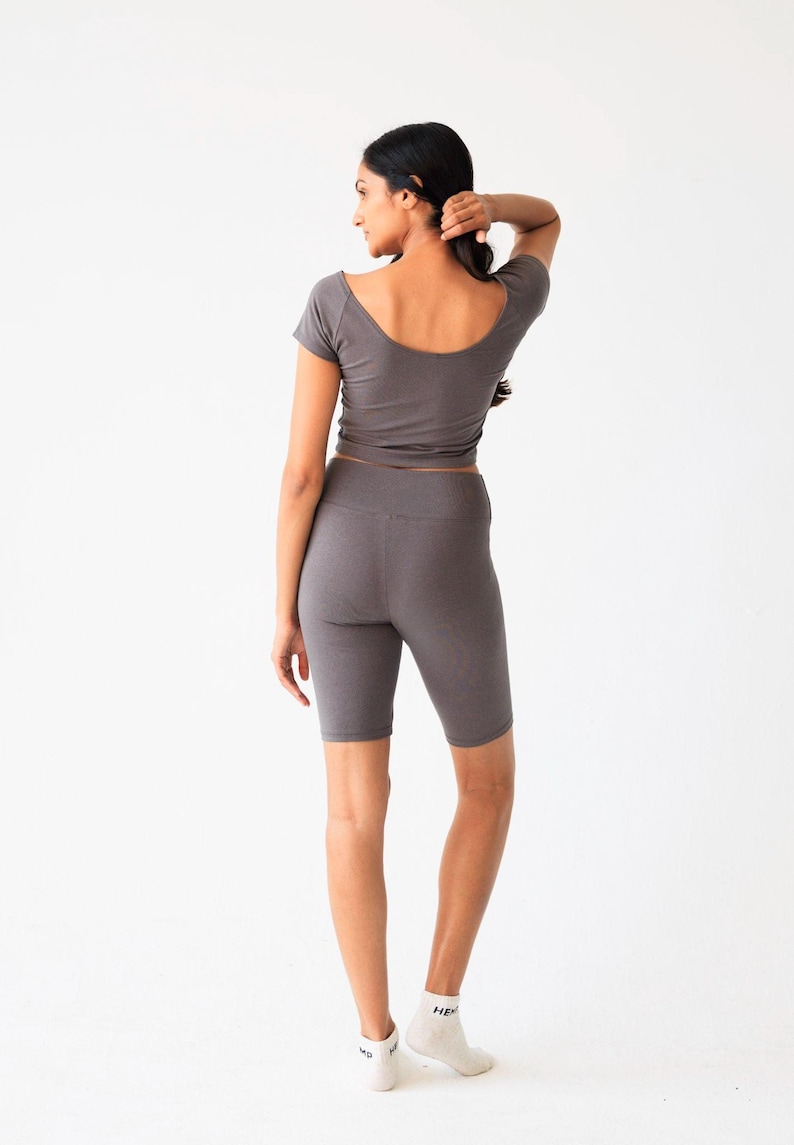 Henneptopje • Sportkleding Duurzame kleding Fitnesskleding Natuurlijke stof • Yogashirt Milieuvriendelijk ademend materiaal Trainingstop afbeelding 15