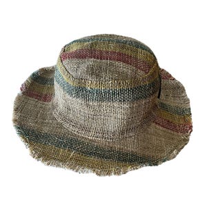 Rasta Hanf Hut Naturfaser Sonnenschutz Strand Accessoire Festival Style Boho Kopfbedeckung Unisex Mode Reggae Farbe Jamaikanisch inspiriert Bild 6