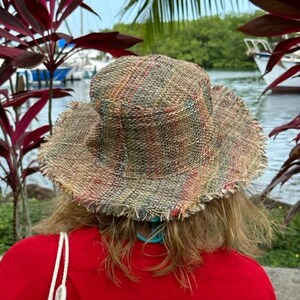 Hemp Sun Hat, Unisex Beach Sun Hat, The Ansley Sunhat, Asatre Natural Hippie Hat, Unisex, Handmade in Nepal, Eco-friendly Hat image 8