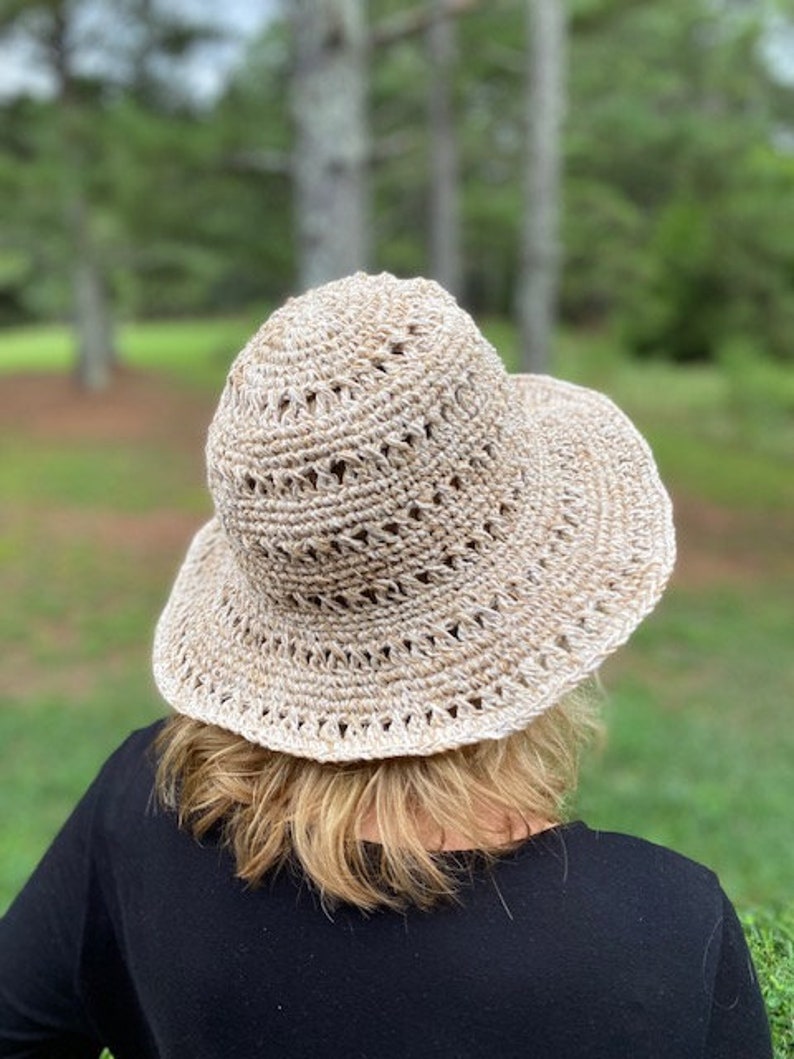 Hemp Hat, Organic Hemp Hat, Crochet Hemp Hat, Handmade Crochet Hat, Unisex Hat, Beach Hat, Natural Hat,Natural Dye Hemp Hat, Hemp Sun Hat Stripe Weave