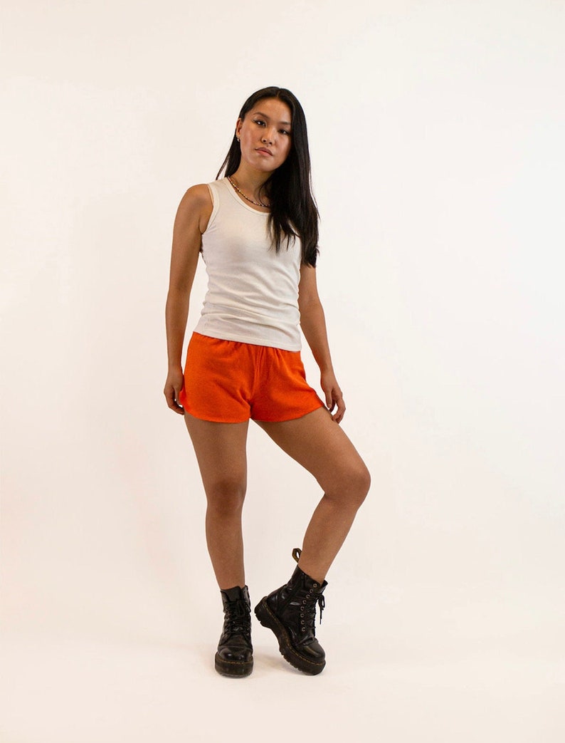 Hemp Jersey Running Shorts for WomenHemp and Organic Cotton Athletic Comfy Shorts, Asatre Hemp Clothing S-XXL Orange