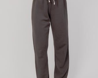 Hemp Terry Sweatpants: Organic Cotton French Terry, Elastic Waist