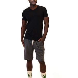 Men's Hemp Athleisure Jersey Shorts, Hemp and Organic Cotton Casual Shorts Olive, Gray, Black S-XXL image 4