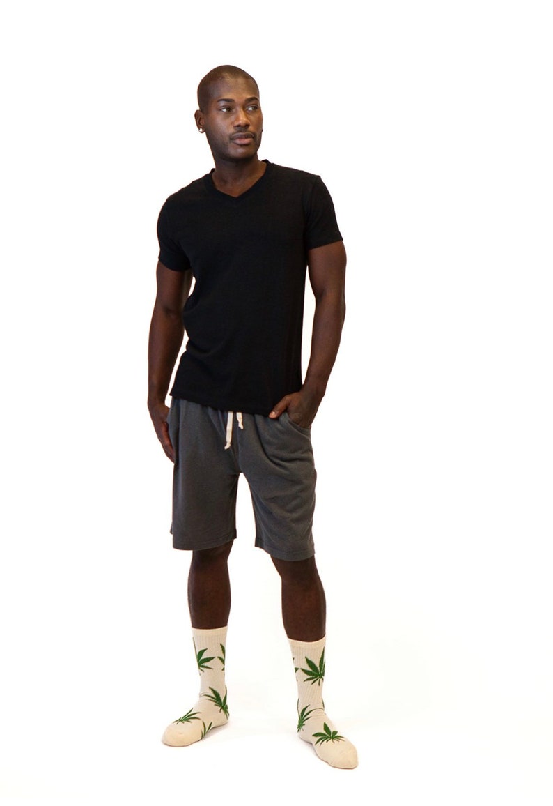 Men's Hemp Athleisure Jersey Shorts, Hemp and Organic Cotton Casual Shorts Olive, Gray, Black S-XXL image 4