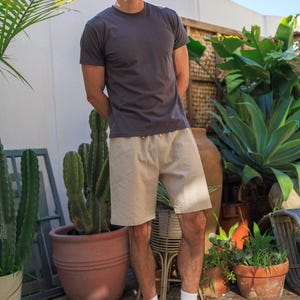 Natural Fiber Shirt Men Hemp Organic Cotton Blend Comfortable Casual Tee Summer Clothing Essential Breathable Lightweight Fabric Sustainable Apparel Choice Everyday Style Wear Eco Conscious Fashion Design Warm Weather Wardrobe Soft Feel