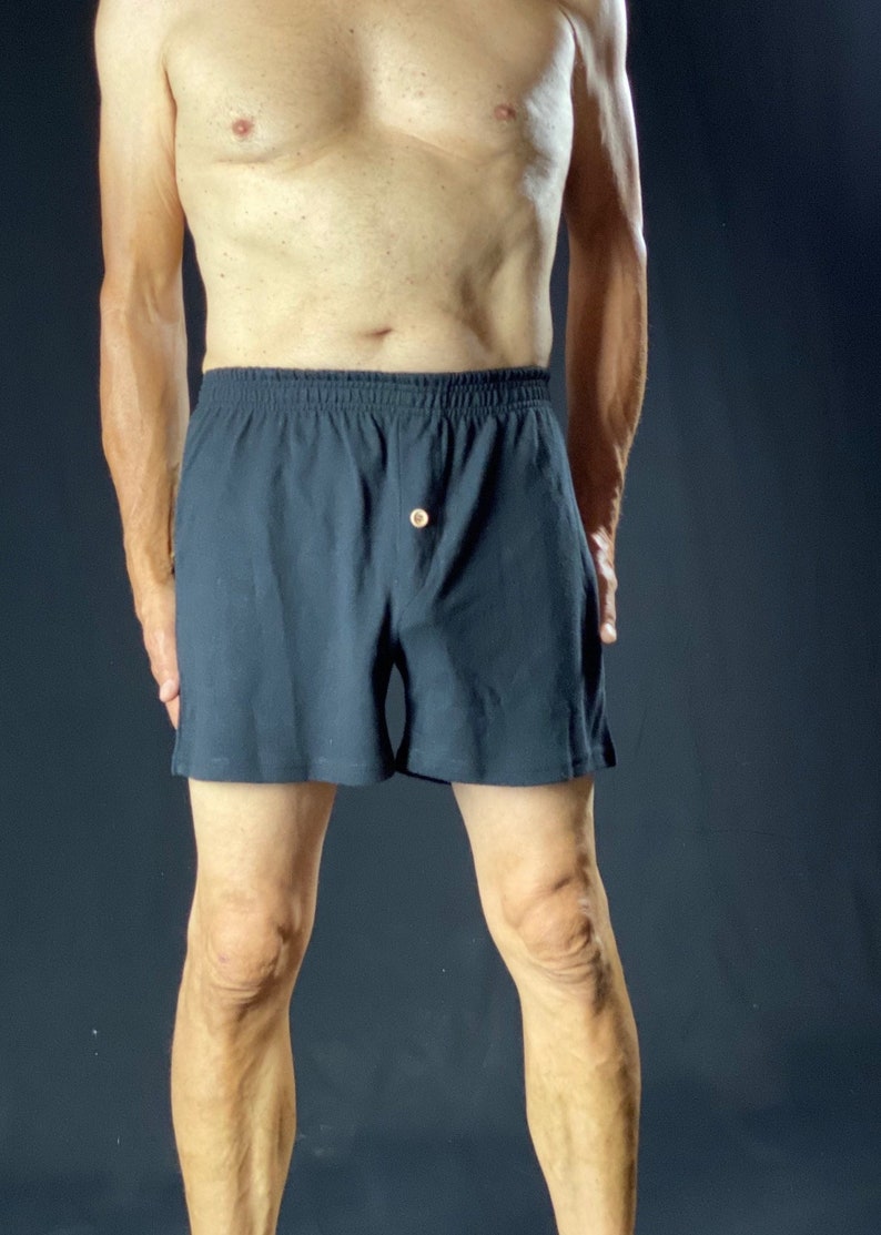 Hanf Boxershorts, umweltfreundliche Unterwäsche aus Hanf und Bio-Baumwolle, Herren-Boxershorts von Asatre, verschiedene Farben und Größen Black