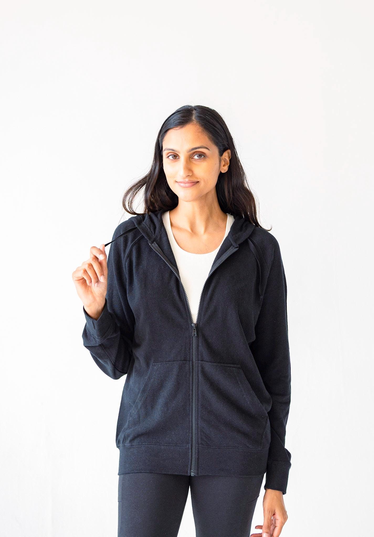 Losse Pasvorm Hoodie Timuspo Dames Hoodie – Geript Sweatshirt Met Rits, Fleece, Capuchon En Duimgaten Voor Een Warme En Stijlvolle Look Hoodie Met Duimgaten