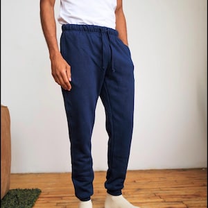 Mens Hemp Joggers • Organic Cotton Fleece Pants • Sustainable Casual Jogger Pants • Asatre Hemp Clothing