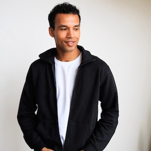 Men Hemp Jacket • Organic Cotton Blend Winter Outerwear • Eco Friendly Fall Layer • Zip Coat • Casual Male Outdoor Wear