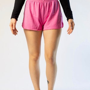 Hemp Jersey Running Shorts for WomenHemp and Organic Cotton Athletic Comfy Shorts, Asatre Hemp Clothing S-XXL Pink