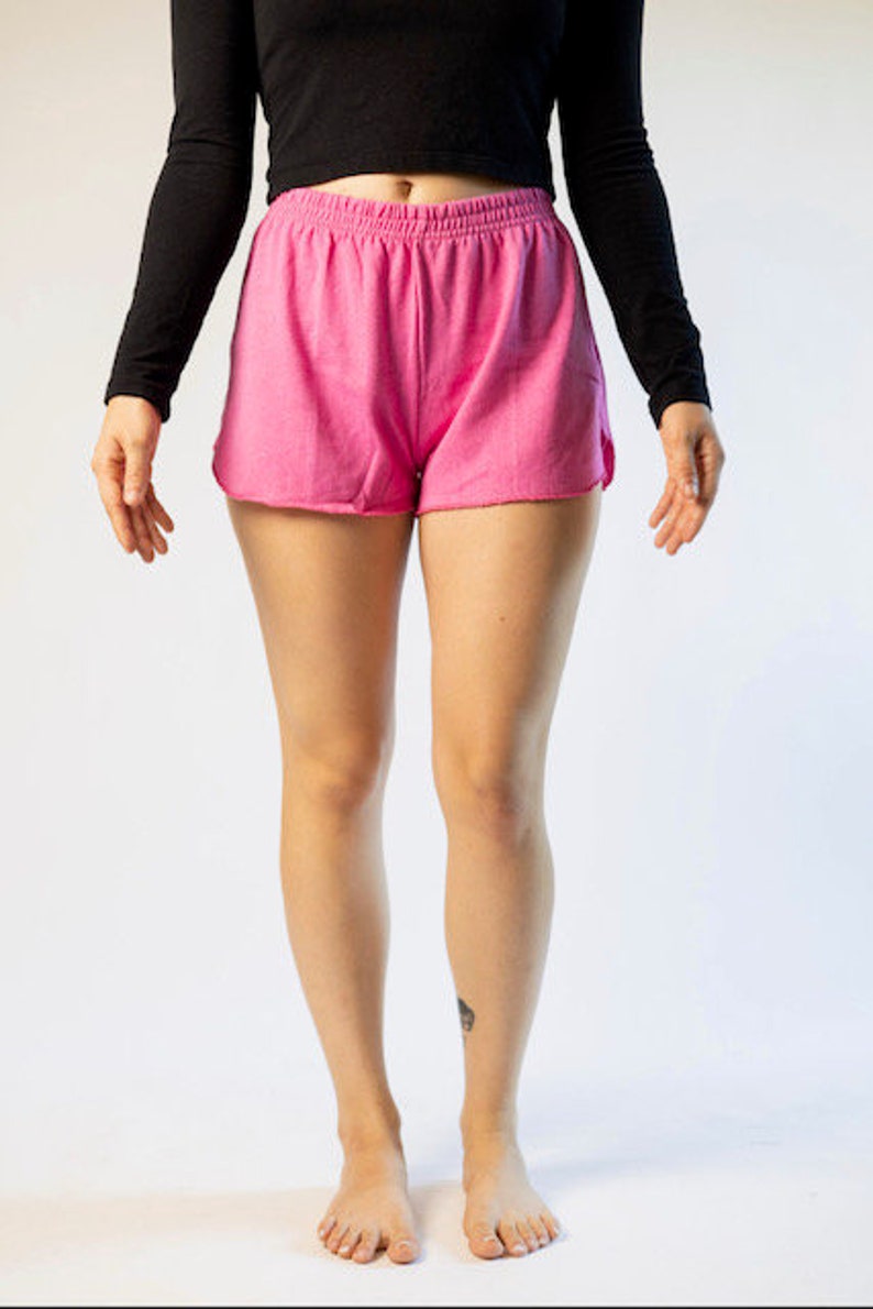 Hemp Jersey Running Shorts for WomenHemp and Organic Cotton Athletic Comfy Shorts, Asatre Hemp Clothing S-XXL Pink