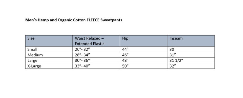 Men's Hemp and Organic Cotton Fleece Sweatpants Slim/Shorter image 3