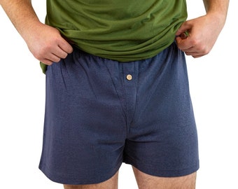 Hanf Button Fly Boxershorts-Funktionale Fliege, umweltfreundliche Unterwäsche aus Hanf und Bio-Baumwolle, Herren-Boxershorts von Asatre