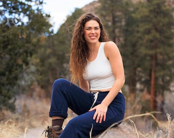 Hanf Kleidung Frauen Bio-Baumwolle Hosen Schwarz Jogginghose Winter Bequeme Kordelzug Lässige Böden Elastisch Frei Frottee
