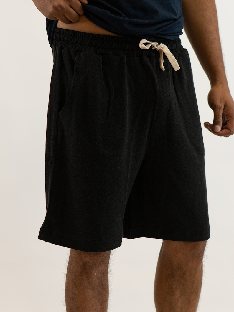Men's Hemp Athleisure Jersey Shorts, Hemp and Organic Cotton Casual Shorts Olive, Gray, Black S-XXL image 5