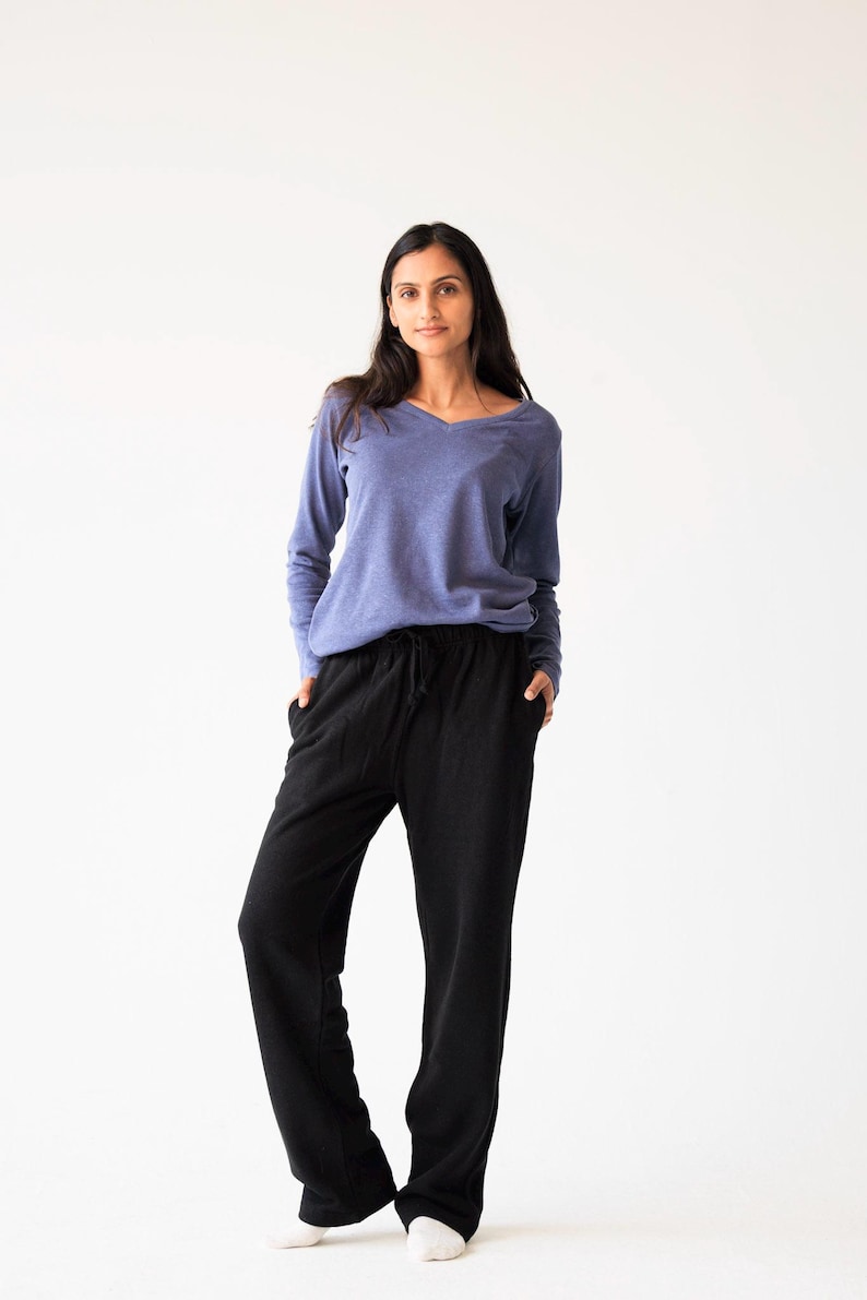 Hemp Sweatpants for Women • Fleece Sweatpants • Organic Cotton Lounge Pants • Eco-Friendly Sustainable Pants, Asatre image 2