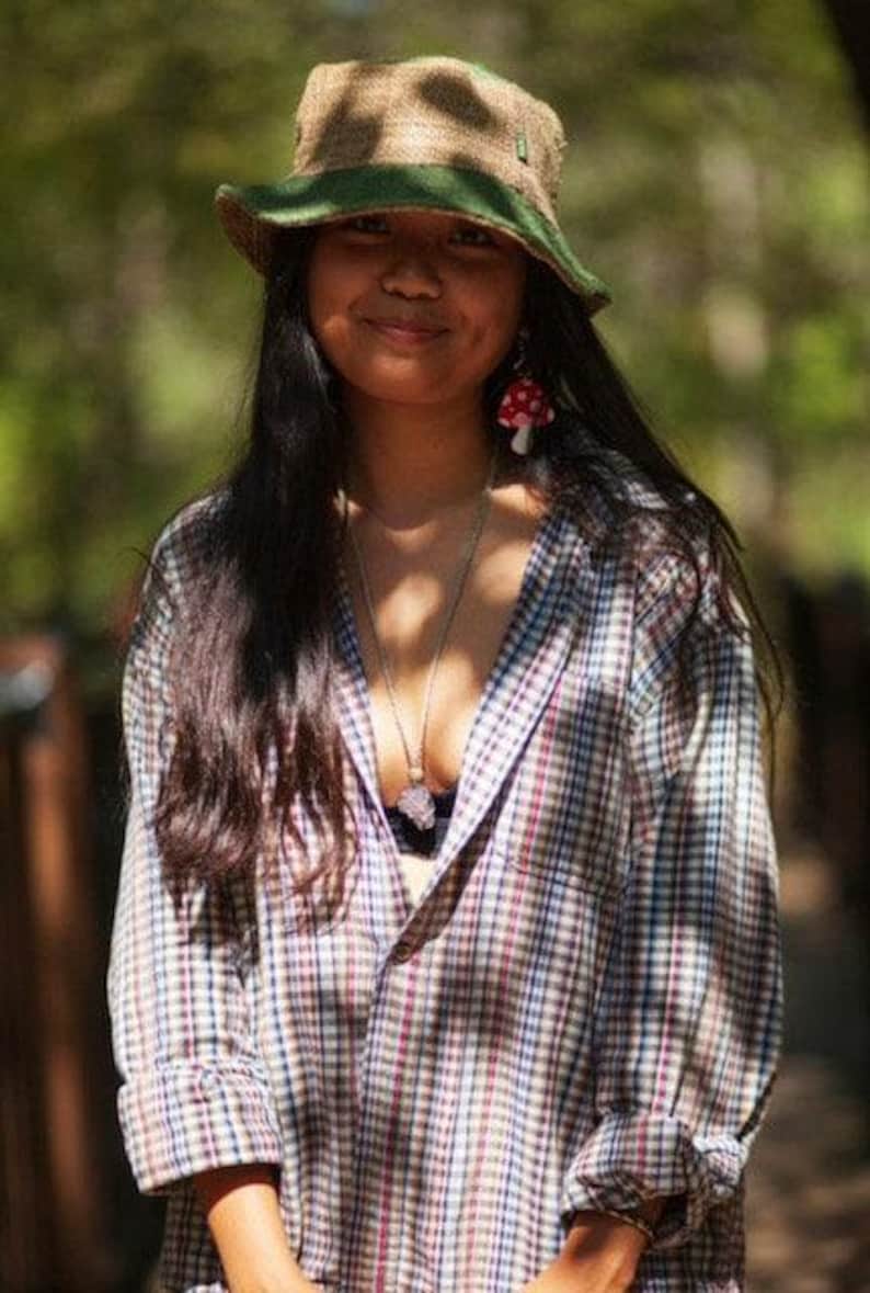 Hemp Bucket Hat Sun Protection Outdoor Wear Hippie Boho Style Festival Fashion Summer Accessory Travel Friendly Beach Cap Lightweight Design image 10