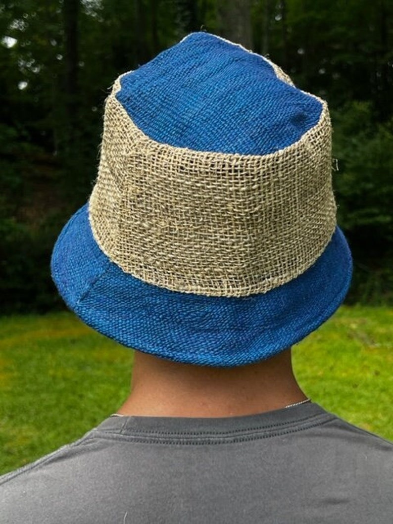 Hemp Bucket Hat, Beach Panama Sun Hat, Natural hippie Hat, Unisex, Handmade in Nepal, Eco-friendly Hat image 3