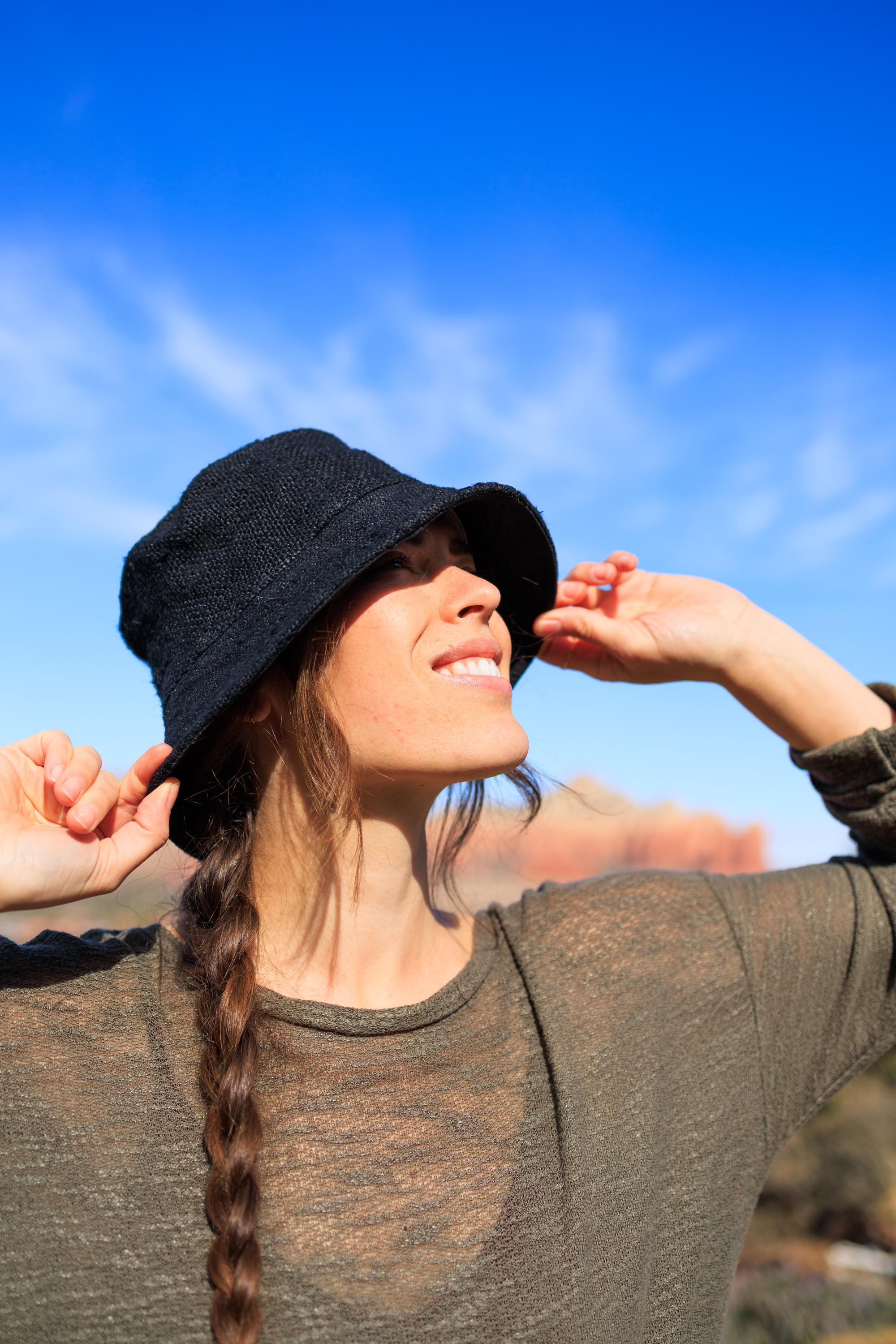 thumbnail image 2 of Lunukopi Cotton Bucket Hats For Woman Man's Sun Hats For Women's Beach Hats 2 of 13