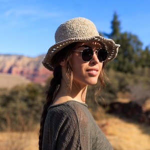 Hemp Hat Organic Hemp Hat Crochet Hemp Hat Handmade Crochet Hat Unisex Hat Beach Hat, Natural Hat,Natural Dye Hemp Hat, Hemp Sun Hat