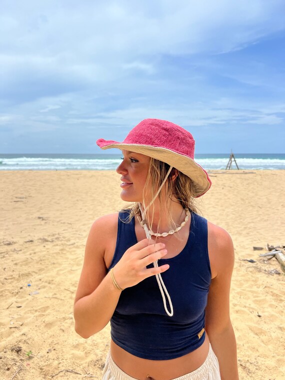 beach hat with string