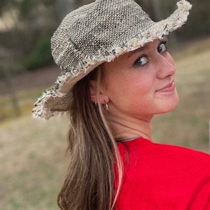 Hemp Sun Hat Wide Brim Beach Protection Travel Accessory Bohemian Style Hippie Hat Boho Bucket Earth Friendly Organic Cotton Wire Shapeable