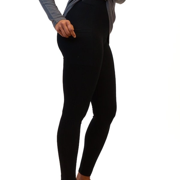 Hemp Pocket Leggings, Hemp Athleisure, Yoga leggings with pockets - Woman's Hemp Clothing