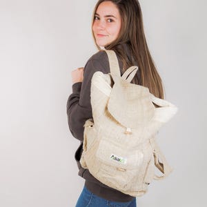 Hemp Rucksack Backpack | Eco-Friendly Travel Bag | Handmade Sustainable Pack by Asatre