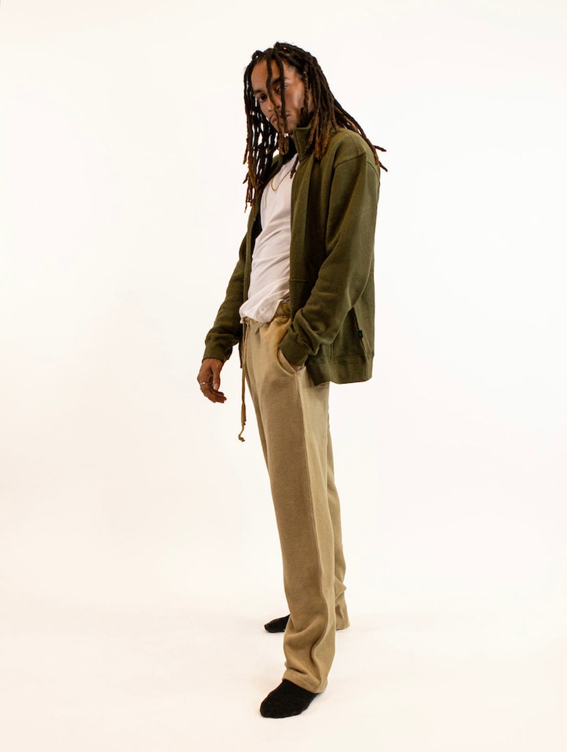 Men's Hemp and Organic Cotton Fleece Sweatpants Slim/Shorter image 9