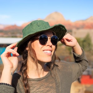 Hemp Hat for Men Sun Hat Natural Solid Eco-Friendly Wide Brim Hat Handmade Summer Beach Hat Foldable Travel Hat for Women Boho Festival Hat