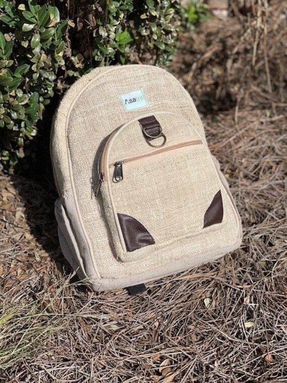 Himalayan Hemp Travel Bag Small Day Backpack Youth Backpack Etsy