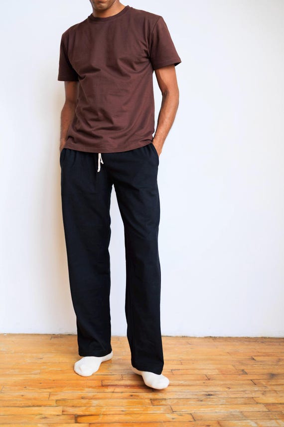 Hemp Lounge Pants • Organic Cotton Workout Clothing •Eco Friendly Straight Leg Sweatpants Unisex Gym Drawstring • Asatre Hemp Casual Leisure