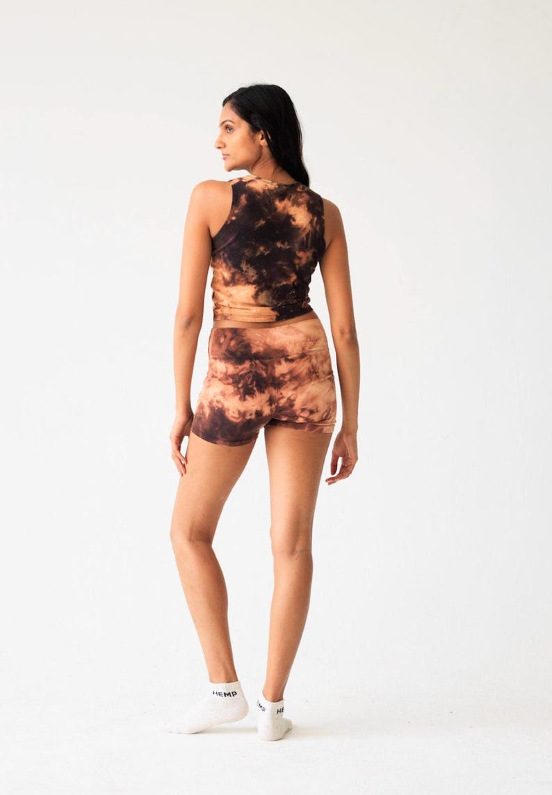 Yoga Shorts•Hemp Shorts • Tie Dye Shorts • Dance Shorts • 3" Inseam • Festival Activewear • Volleyball • Booty• Casual Shorts • Gym Shorts imagen 8