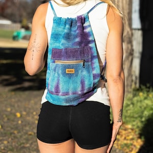 Torba ze sznurkiem konopnym, ekologiczny, ręcznie tkany plecak konopny, torba na siłownię, torba podróżna, torba na zakupy spożywcze, wytrzymały worek z konopi himalajskich