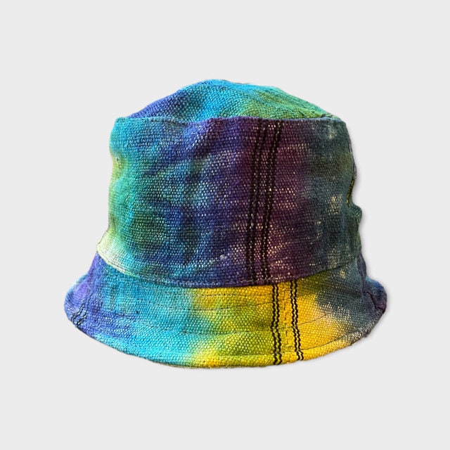 Hemp Tie Dye Bucket Hat Beach Panama Sun Hat Natural Hippie - Etsy