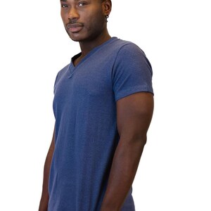 Hemp Vneck Shirt • Slim Fit Design Urban Style Tee • Organic Cotton Outdoor Everyday Casual Wear Eco Friendly Natural Fiber Top Men Clothing image 8