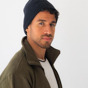 Gorro de cáñamo • Gorro de invierno estilo gorro para hombre • Accesorio para la cabeza ecológico y sostenible • Gorro de forro polar orgánico cálido para clima frío