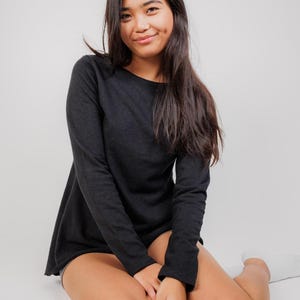 Hemp Womens Shirt •Organic Cotton Top Boho Clothing Style Sustainable Women Love Relaxed Fit• Eco Friendly Garment Natural Fabric Breathable image 7